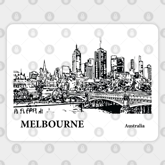 Melbourne Australia Magnet by Lakeric